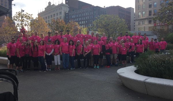 Picture of Team Penske Makes Strides Against Breast Cancer Custom T-Shirt Design Team Penske Makes Strides Against Breast Cancer T-Shirt Photo