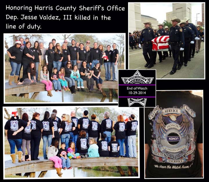 Hcso Deputy Jesse Valdez Iii Eow 10/29/2014 T-Shirt Photo