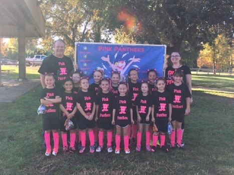 U8 Girls Pink Panthers Soccer Team T-Shirt Photo