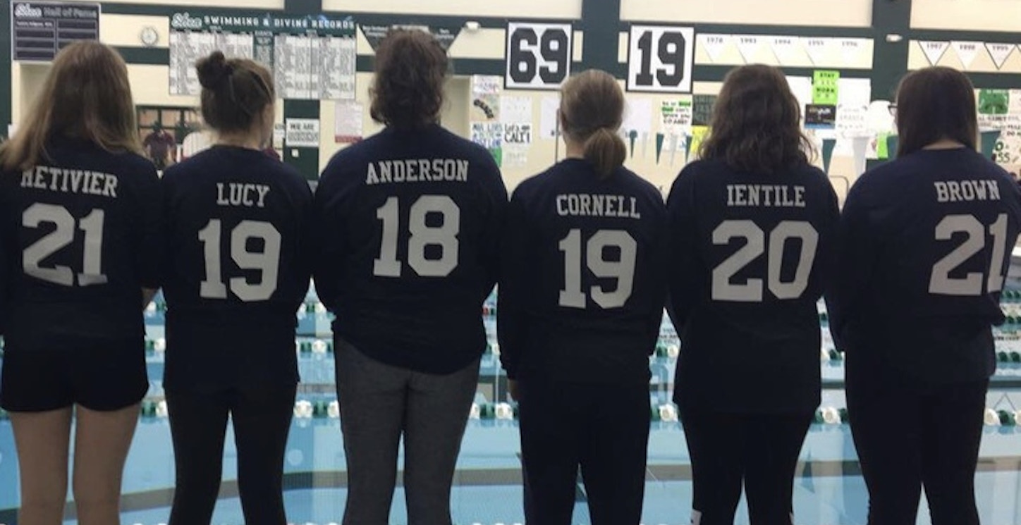 Queensbury's Swimmin' Women Dominate At Sectionals T-Shirt Photo