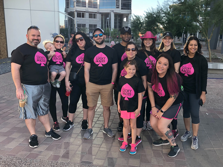 Lucky Aces Breast Cancer Walk 2107 T-Shirt Photo