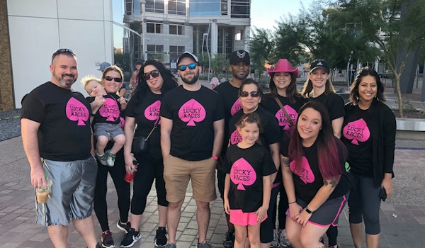 Lucky Aces Breast Cancer Walk 2107 T-Shirt Photo