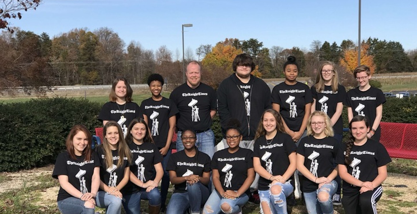 The Newspaper Staff At Spotsylvania High School T-Shirt Photo