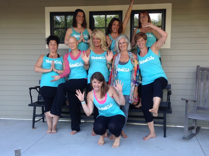 Yoga Kids Trainees Having Fun In Newbury, Ma! T-Shirt Photo