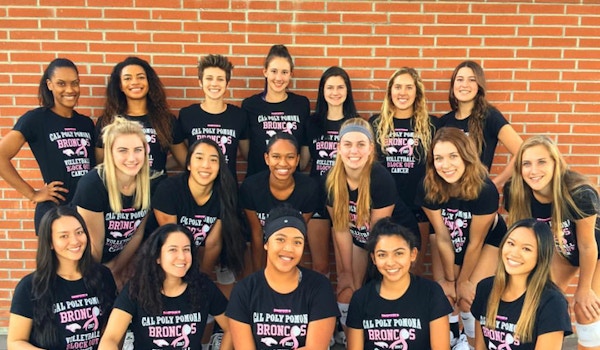 Cal Poly Pomona Women’s Volleyball Supports Sideout Foundation And Dig Pink On October 27, 2017 T-Shirt Photo