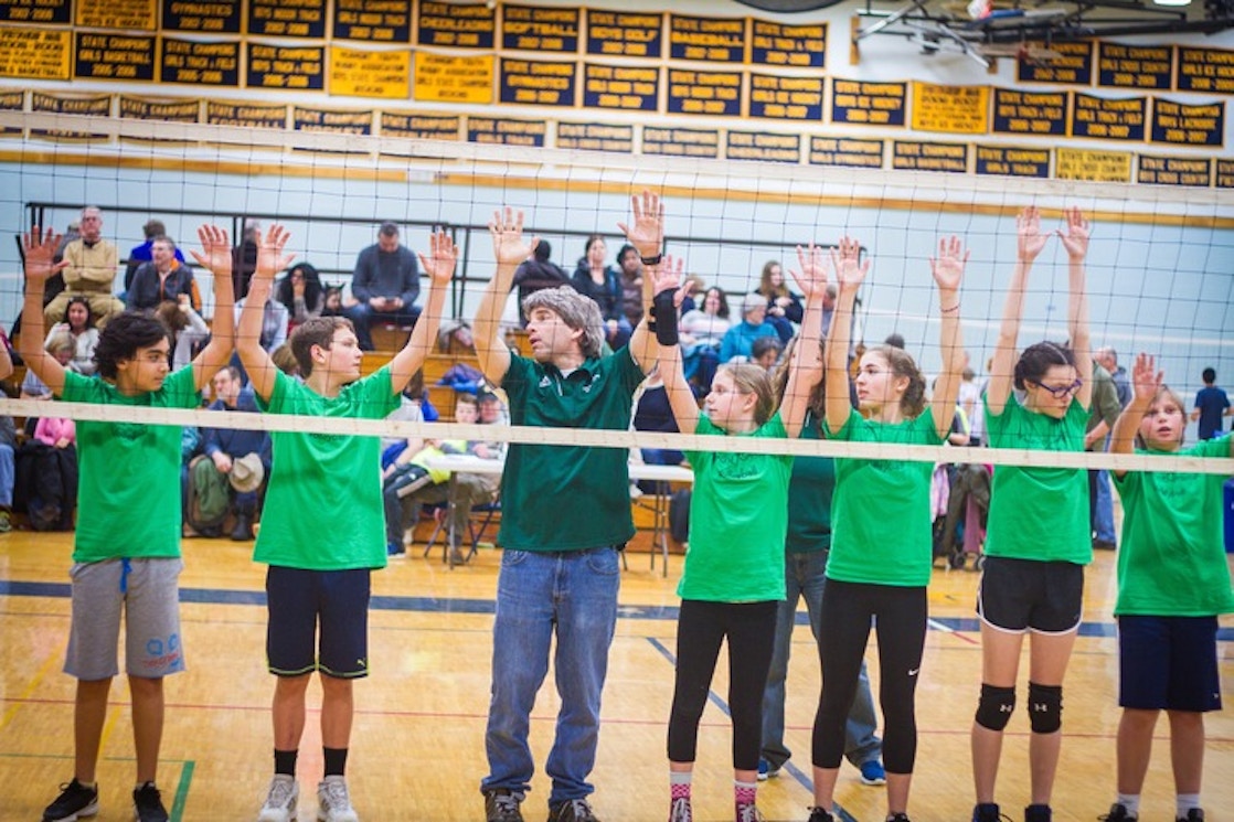 Vermont Commons School Flying Turtles Volleyball T-Shirt Photo