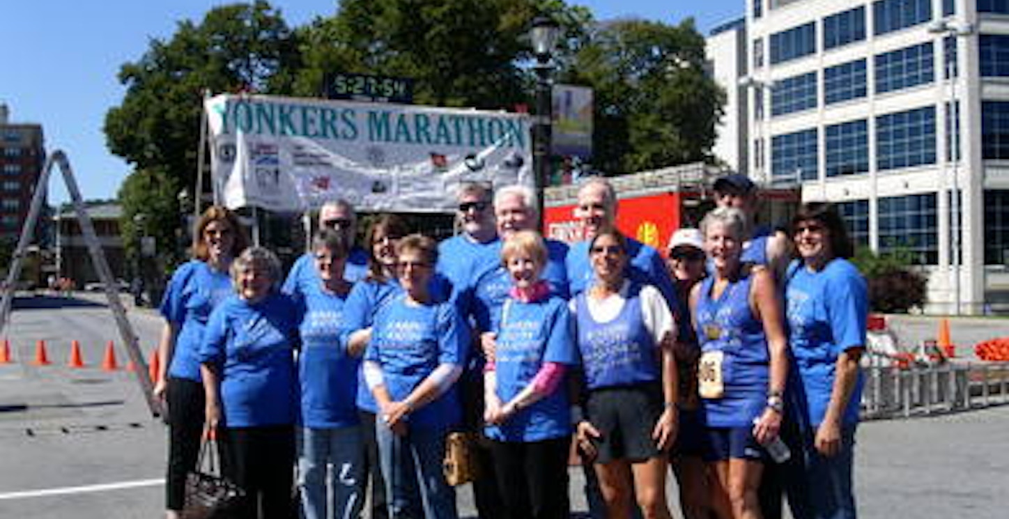 Karen 100th Marathon In Yonkers At Finish Line T-Shirt Photo