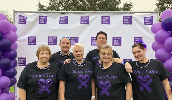 Picture of Purple Stride Pancreatic Cancer Walk Custom T-Shirt Design Purple Stride Pancreatic Cancer Walk T-Shirt Photo