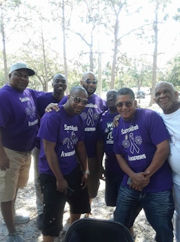 Rocking Sarcoidosis Awareness Purple! T-Shirt Photo