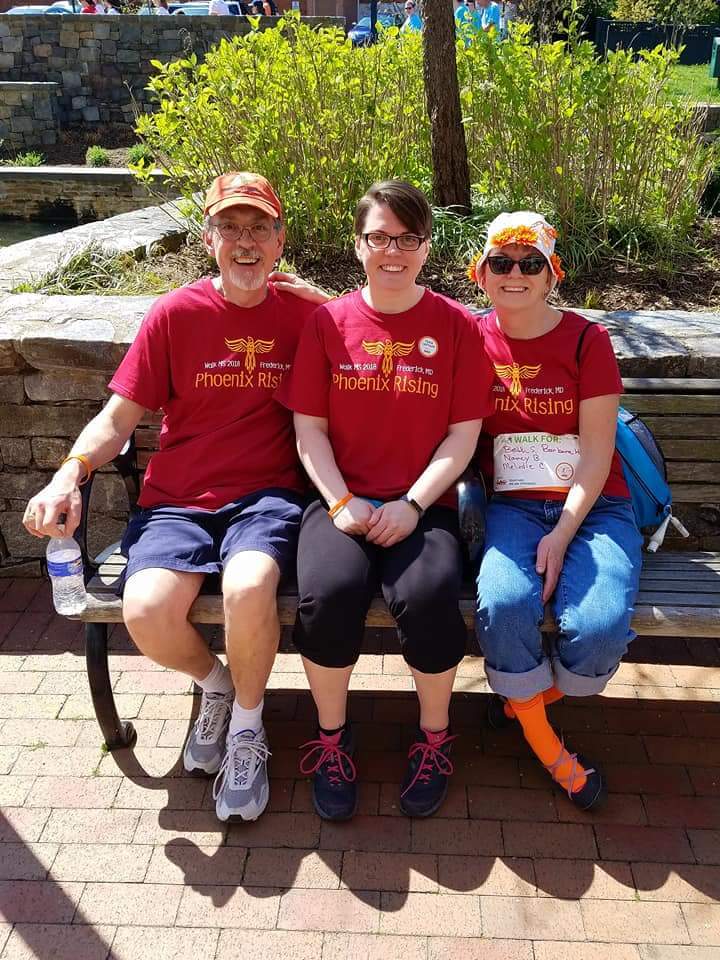 3 Members Of Walk Ms Team 'Phoenix Rising' T-Shirt Photo