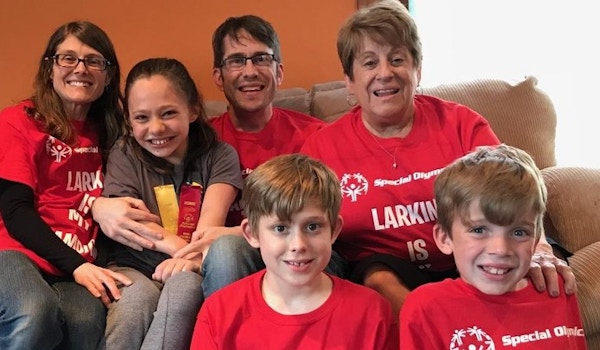 Picture of Special Olympics Larkin Is My Champion Custom T-Shirt Design Special Olympics Larkin Is My Champion T-Shirt Photo
