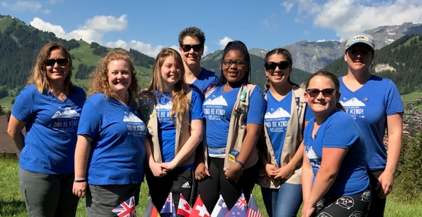 Girl Scouts In Switzerland T-Shirt Photo
