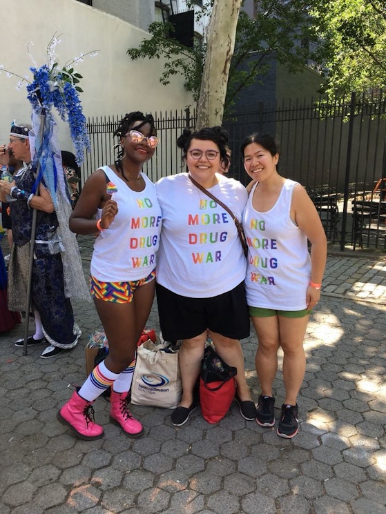 Drug Policy Celebrates Pride March T-Shirt Photo