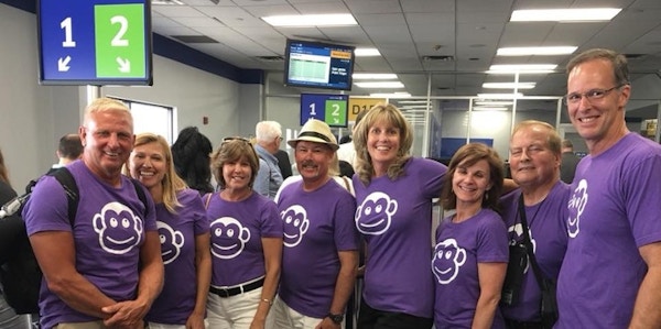 Purple Monkeys Head To Italy For Vacation T-Shirt Photo