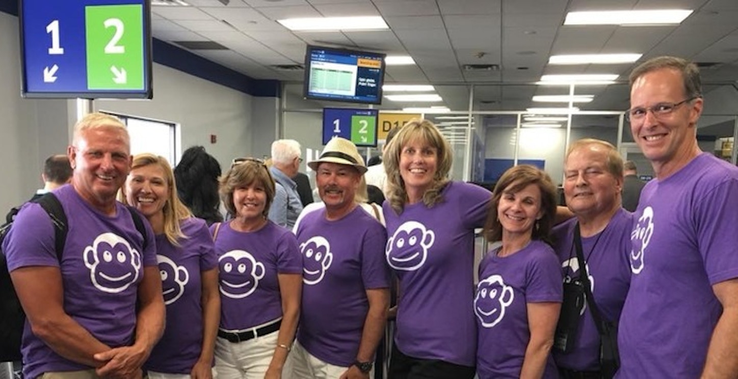 Purple Monkeys Head To Italy For Vacation T-Shirt Photo