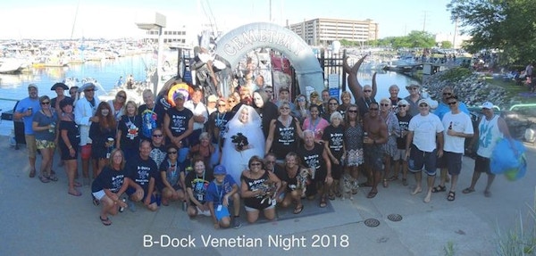 B Dock Rocks   Venetian Night 2018...A Haunted Hammond Marina T-Shirt Photo