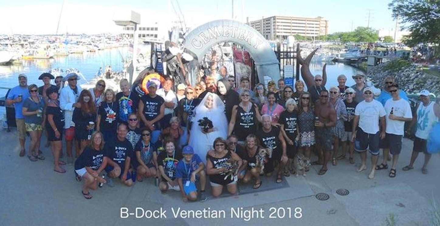 B Dock Rocks   Venetian Night 2018...A Haunted Hammond Marina T-Shirt Photo