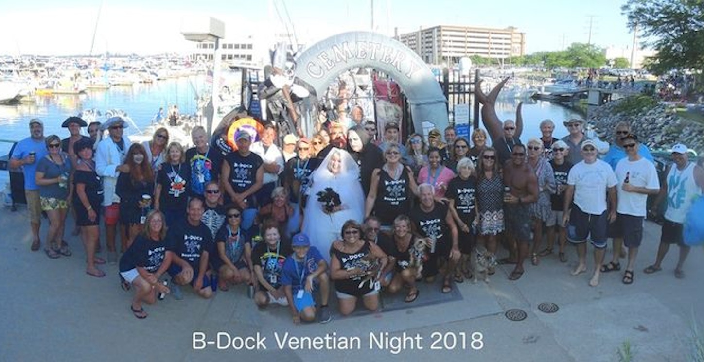 Picture of B Dock Rocks Venetian Night 2018...A Haunted Hammond Marina Custom T-Shirt Design B Dock Rocks Venetian Night 2018...A Haunted Hammond Marina T-Shirt Photo