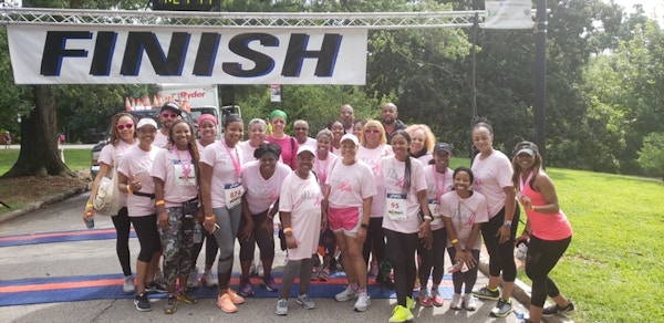 Team Pretty In Pink At The Pink Ribbon Walk (Atlanta, Ga) T-Shirt Photo