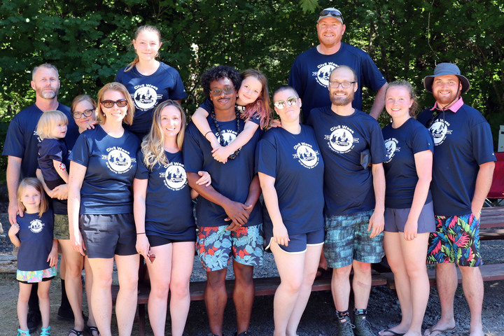 10 Year Anniversary Camping And Rafting T-Shirt Photo