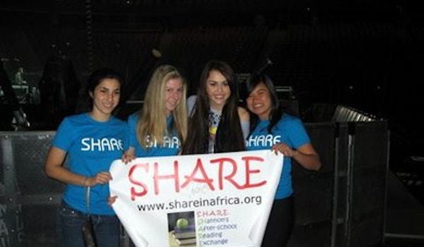 Miley Cyrus Says "Share Is Awesome!" T-Shirt Photo
