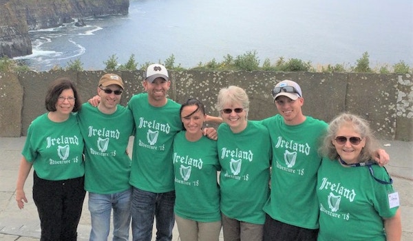 Picture of The Adventure Continues At The Cliffs Of Moher, Ireland! Custom T-Shirt Design The Adventure Continues At The Cliffs Of Moher, Ireland! T-Shirt Photo