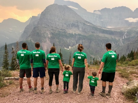 Family That Hikes Together T-Shirt Photo