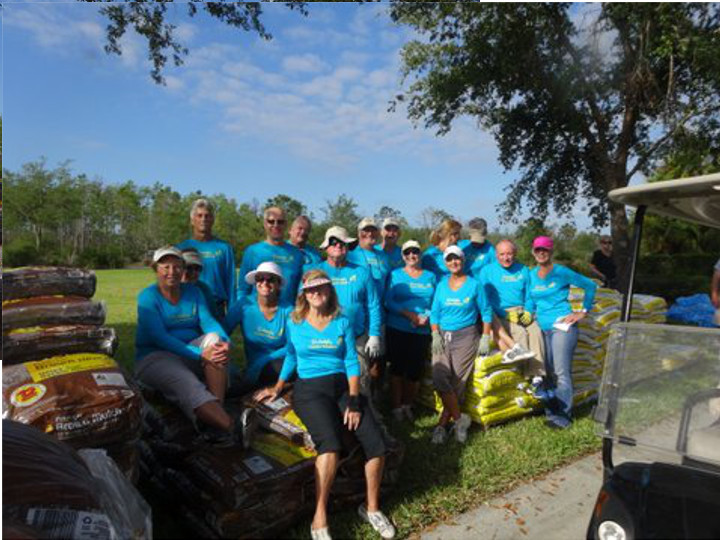 The Worker Bees And The Head Worker Bee From The Butterfly Garden Hive At Villagewalk Bonita Springs. T-Shirt Photo
