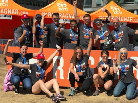 “Where Are The Barbells” At The Ragnar Dc Finish Line. T-Shirt Photo