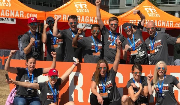 “Where Are The Barbells” At The Ragnar Dc Finish Line. T-Shirt Photo