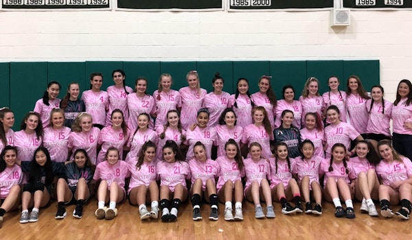Westwood Volleyball Dig Pink For A Cure! T-Shirt Photo