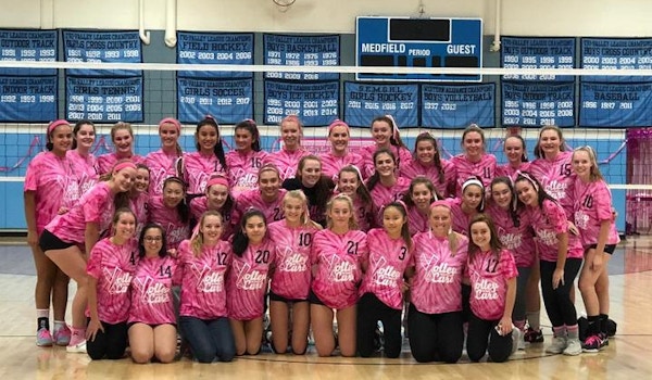 Medfield High School Volleyball Digs Pink To Fight Breast Cancer #Livestrong T-Shirt Photo