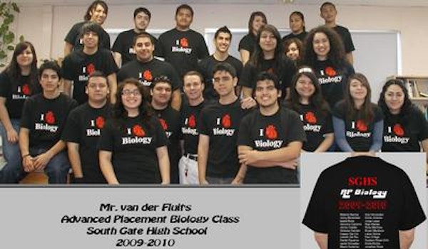 Picture of Mr. Van Der Fluit's Ap Biology Class Custom T-Shirt Design Mr. Van Der Fluit's Ap Biology Class T-Shirt Photo