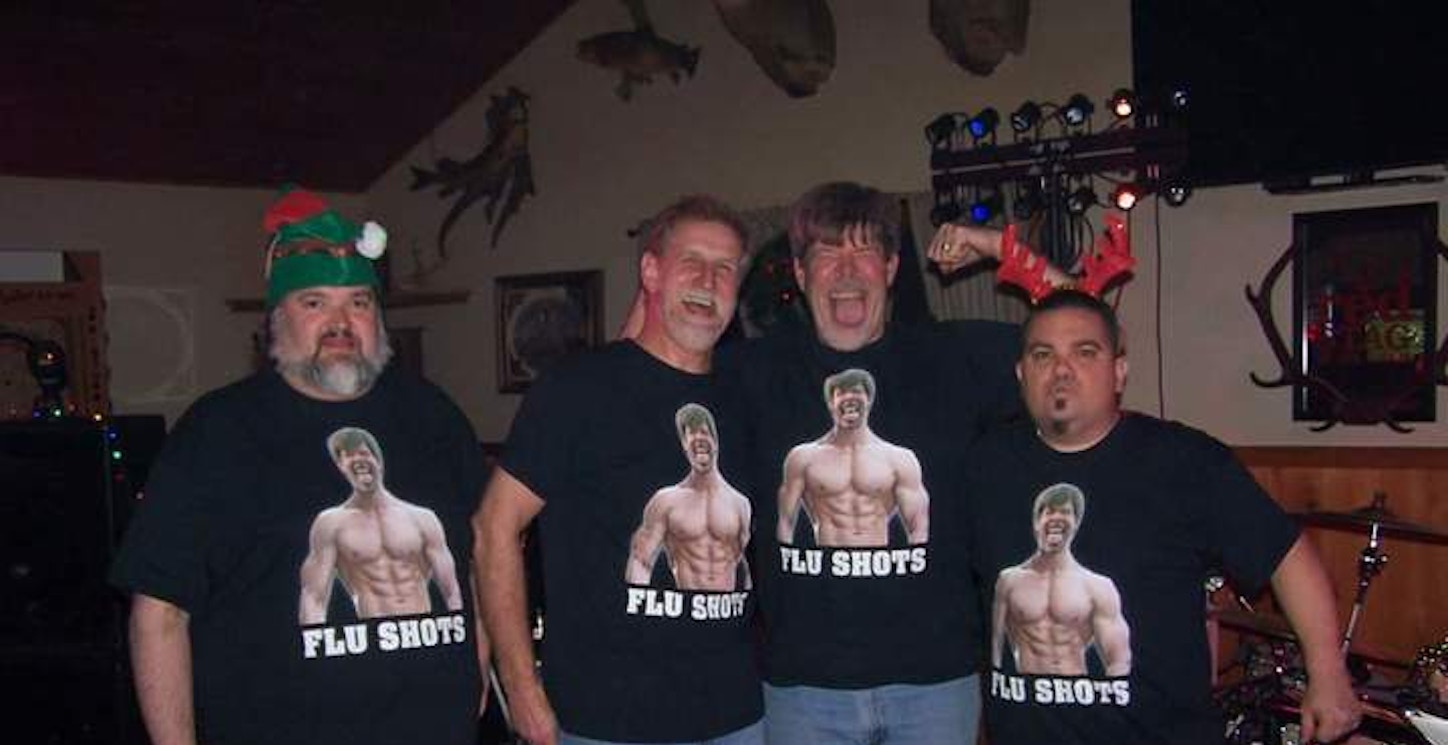 Picture of Flu Shots Band Shirts Custom T-Shirt Design Flu Shots Band Shirts T-Shirt Photo