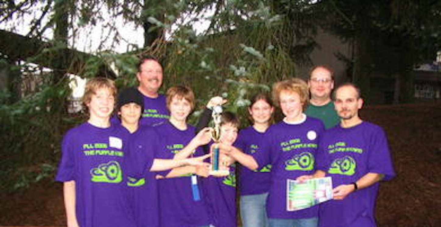 Purple Kiwis Win Award In Fll Robotics, Oregon T-Shirt Photo