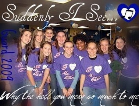 The Westfield High School Colorguard Hearts Ms. Cass T-Shirt Photo