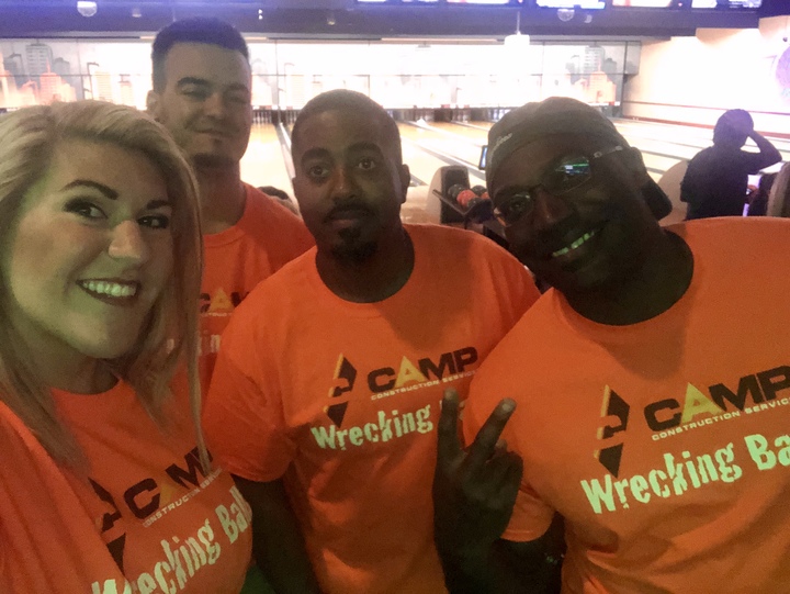Camp Wrecking Ball Bowling Squad T-Shirt Photo