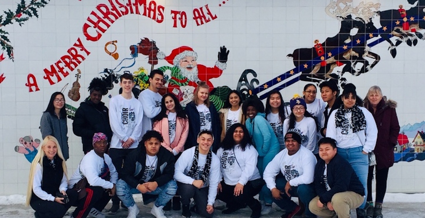East Anchorage Hs At The Santa Claus House In North Pole, Ak.  Really! T-Shirt Photo