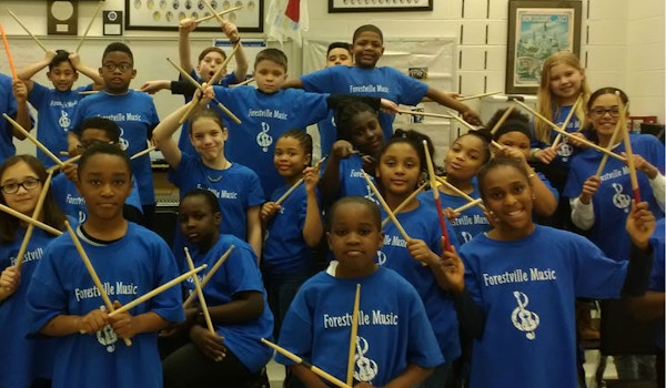 Picture of Forestville Road Elementary Percussion Ensemble Custom T-Shirt Design Forestville Road Elementary Percussion Ensemble T-Shirt Photo