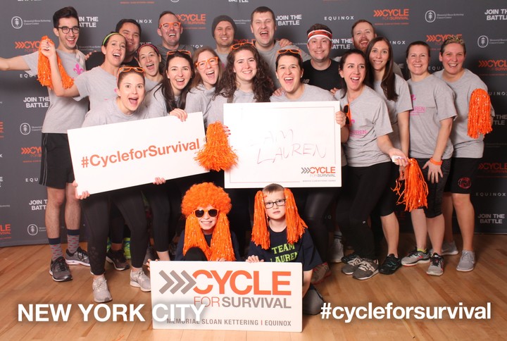 Team Lauren At Cycle For Survival T-Shirt Photo