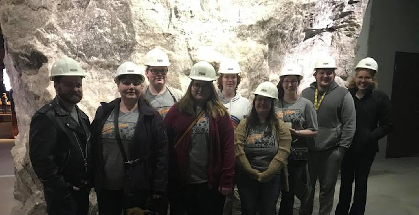 Wichita State's Anthropology Club At The Strataca Salt Mine Museum T-Shirt Photo