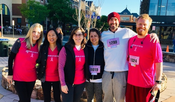Able Vets Turns Pink To Raise Funds For The Step Sisters, Who Focus On Improving The Quality Of Life For Those Impacted By Breast Cancer. T-Shirt Photo
