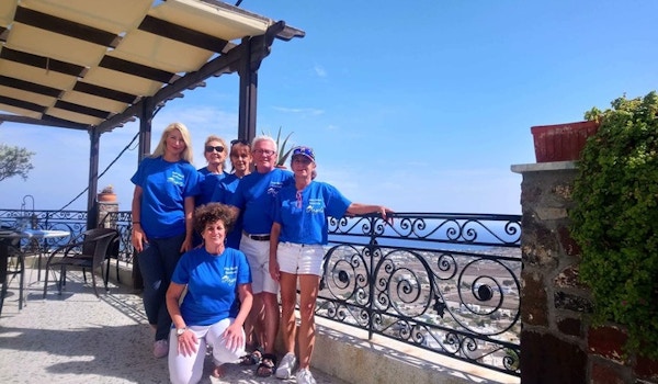 Palm Beach American Angels At Morning Star Houses Santorini T-Shirt Photo