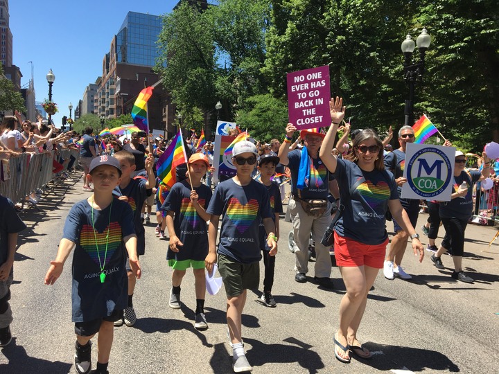 Ethos Marches At The 2019 Boston Pride Parade T-Shirt Photo