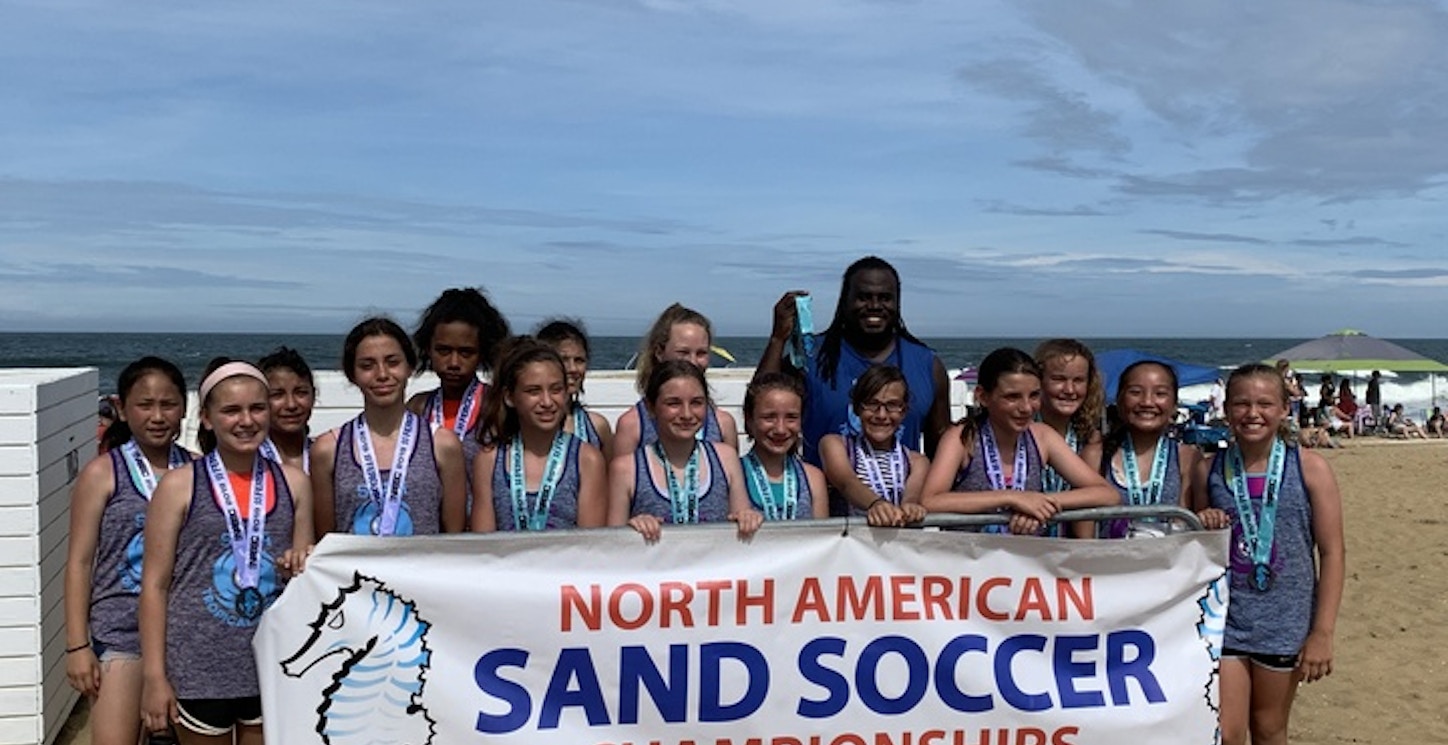 Scaa Tropical Storm Blue /Purple At North American Sand Soccer Championship T-Shirt Photo