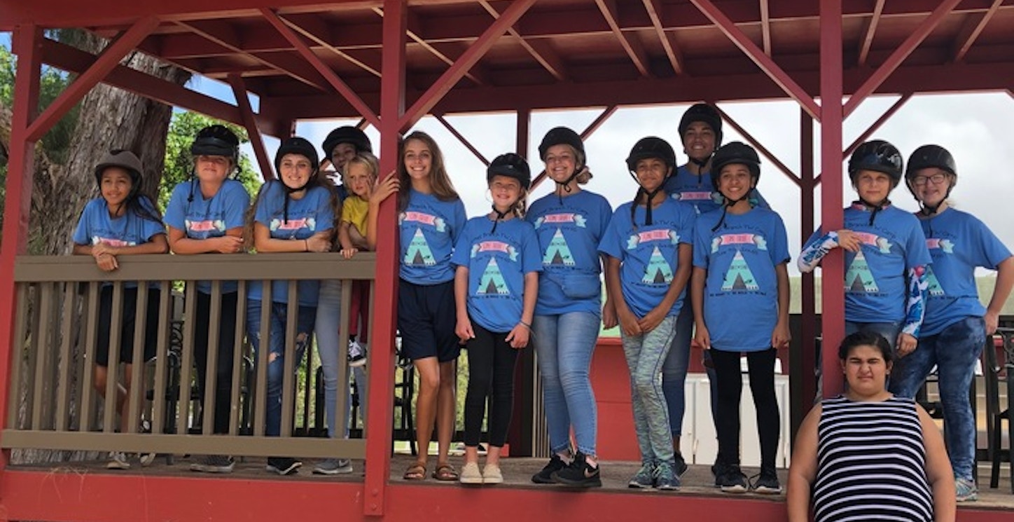Picture of Yw's Camp Horseback Riding Custom T-Shirt Design Yw's Camp Horseback Riding T-Shirt Photo