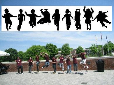 Group Jumping T-Shirt Photo