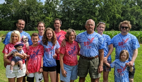 Picture of 50th Anniversary + Red, White & Blue! Custom T-Shirt Design 50th Anniversary + Red, White & Blue! T-Shirt Photo