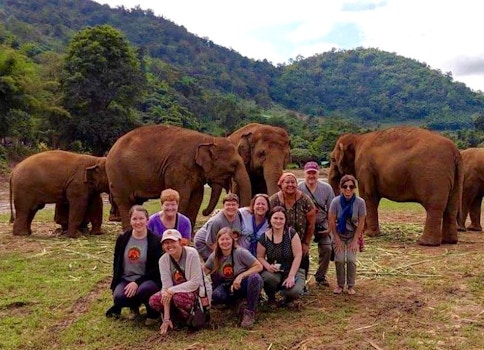 Big Elephant Magic Sanctuary Volunteer Group, Thailand! T-Shirt Photo