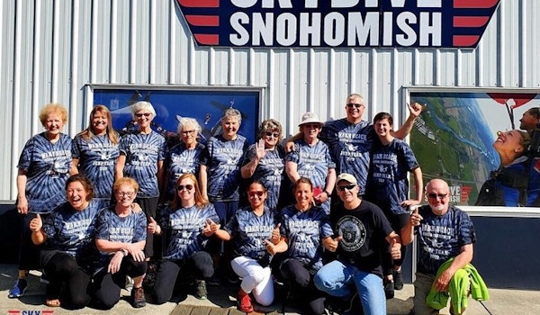 Picture of Warm Beach Senior Community Jump Team Custom T-Shirt Design Warm Beach Senior Community Jump Team T-Shirt Photo